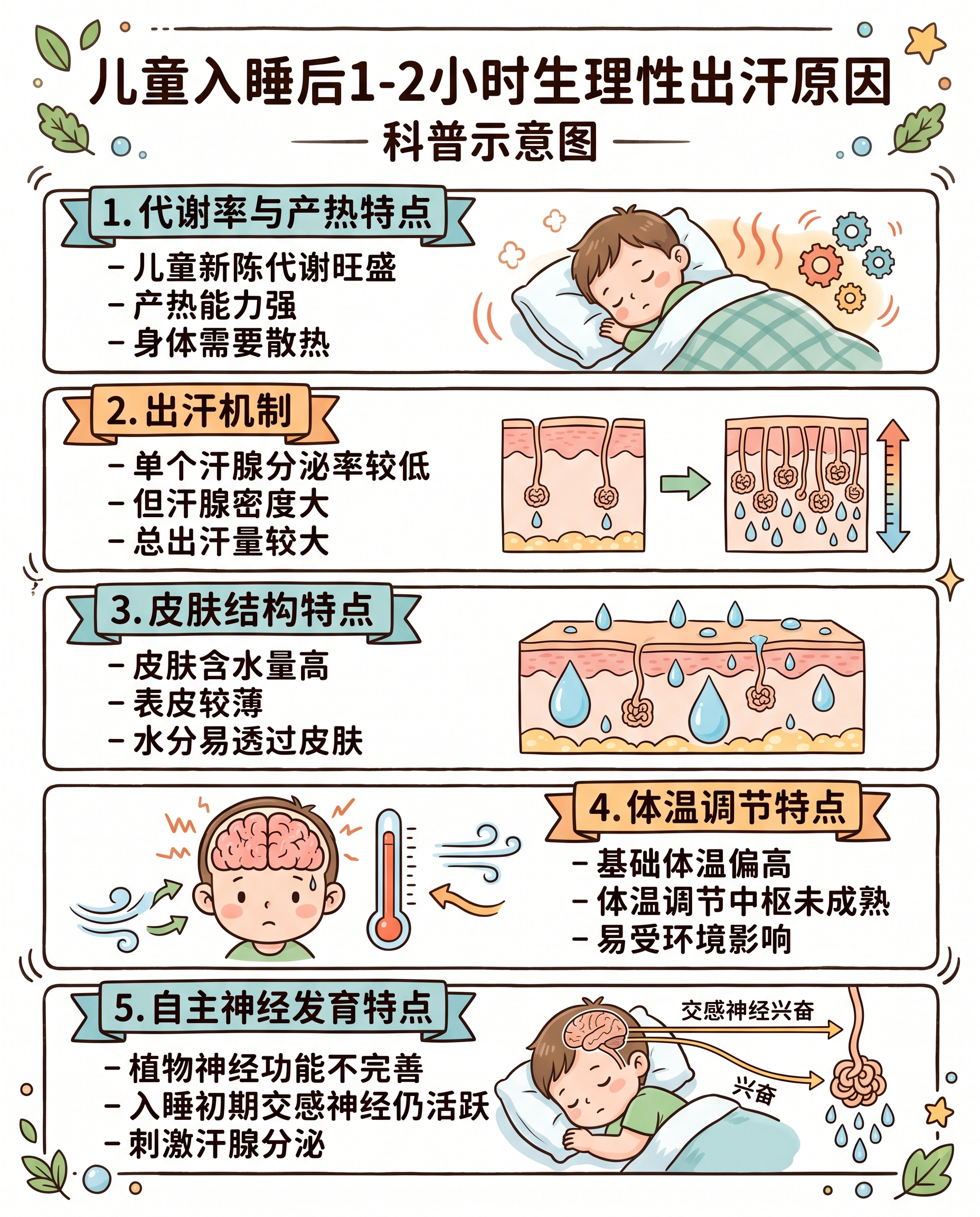 生成小儿盗汗手绘配图 - 图片创意预览