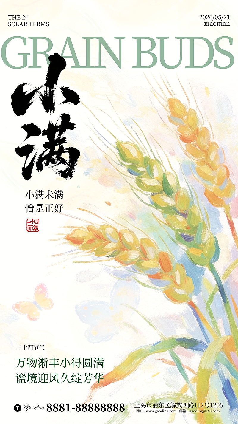 二十四节气小满节气海报