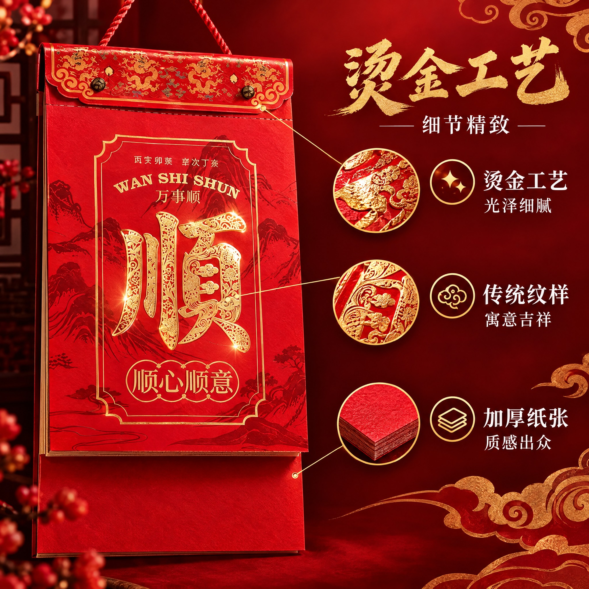 [主图-2] 核心卖点证明，主题：烫金工艺 细节精致。 [统一… - 图片创意预览