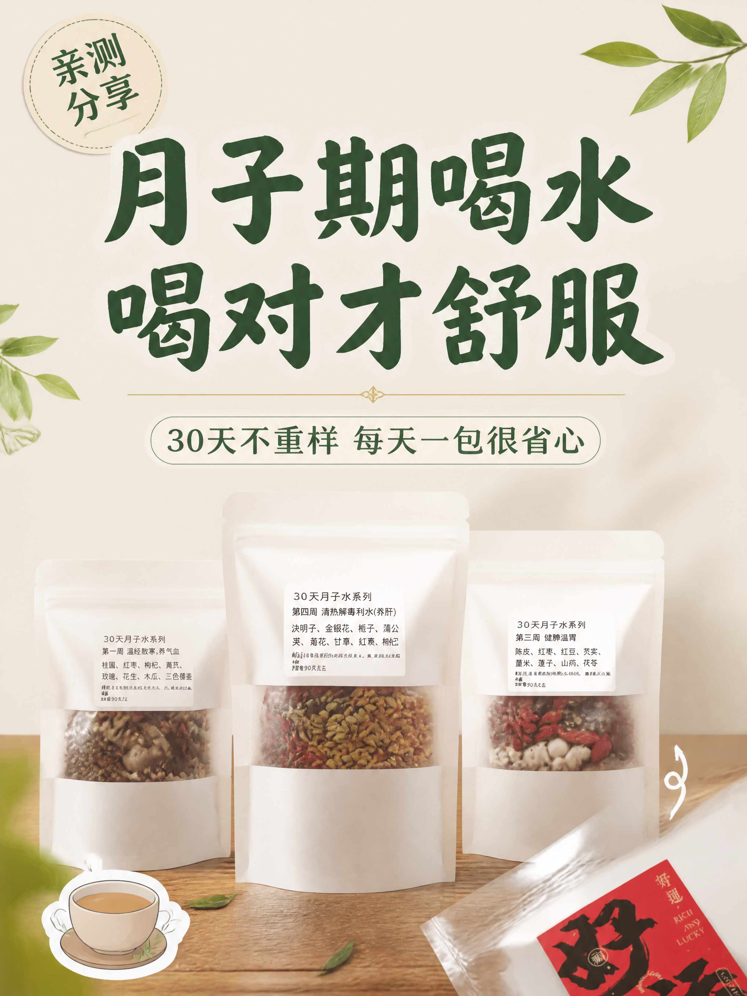 小红书笔记大字封面，配图大字，ins清新养生风，新的构图版式与… - 图片创意预览