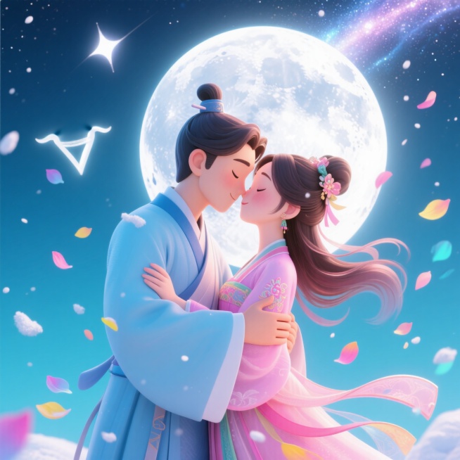 七夕有关的海报预览效果