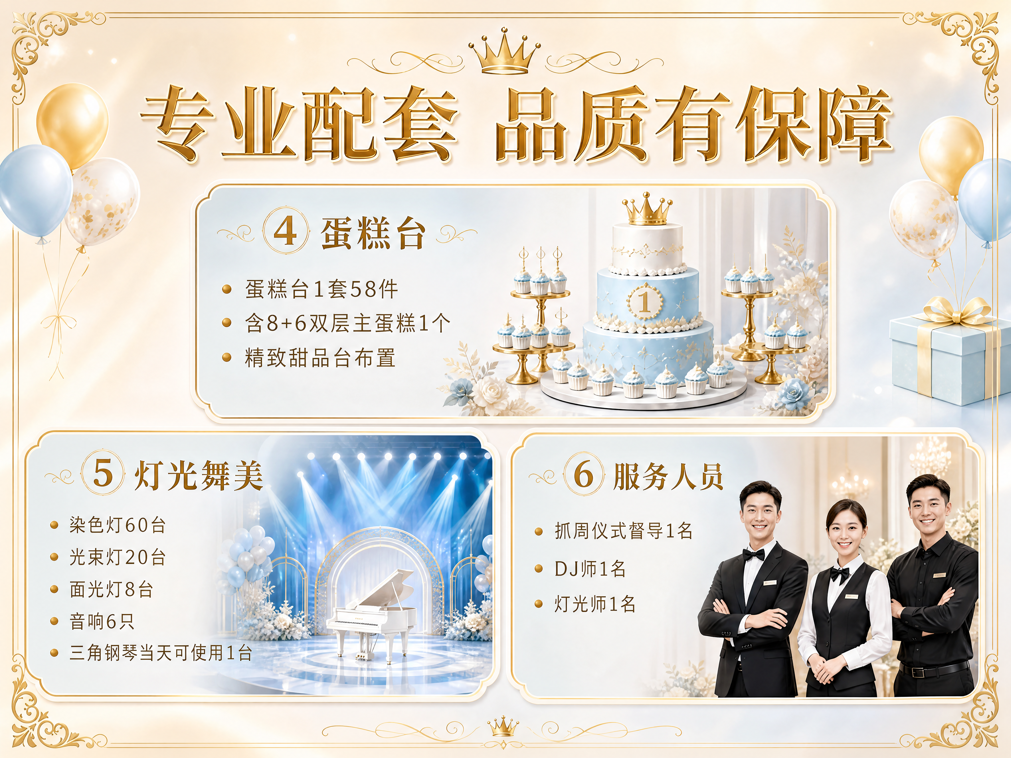 [商品] 使用【图1】周岁宴套餐宣传图作为风格与配色参考；保留… - 图片创意预览