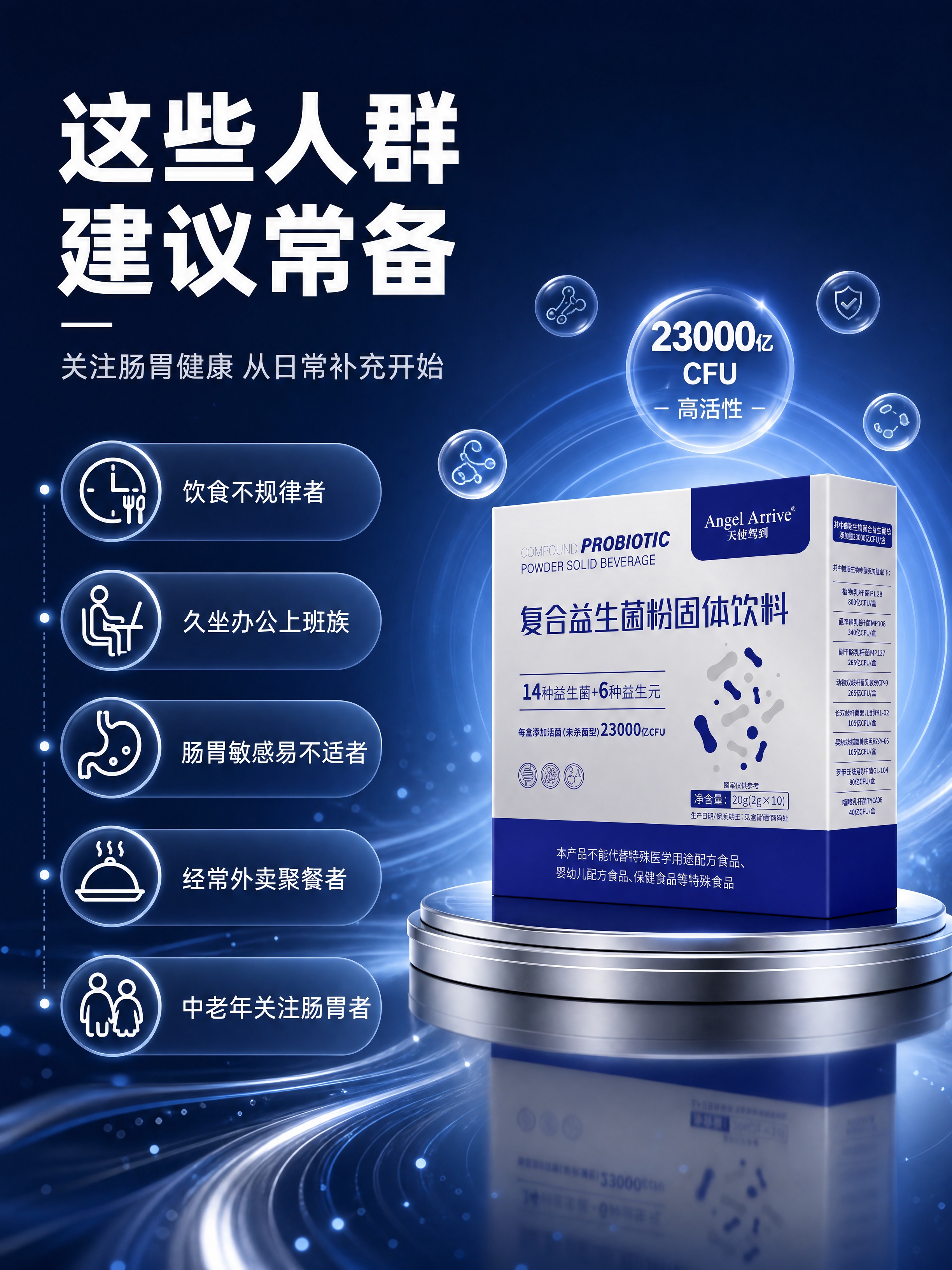 [商品] 使用【图2】复合益生菌粉外盒（置于右侧中部，占画面约… - 图片创意预览