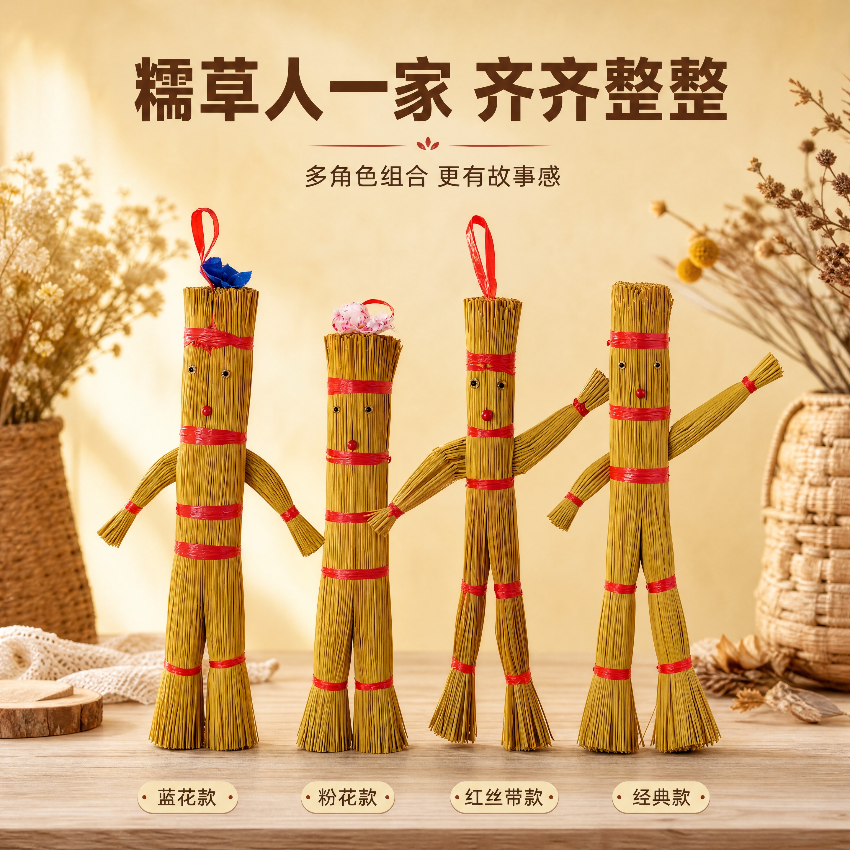 [商品] 使用【图2】【图4】【图5】糯草人一家园艺装饰摆件全… - 图片创意预览