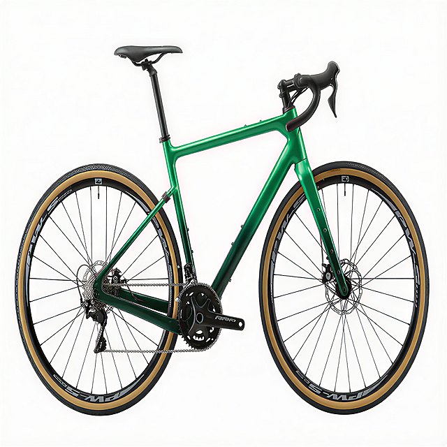 车架及前叉颜色替换成亮光材质赛车绿到深绿色渐变色，其他不变