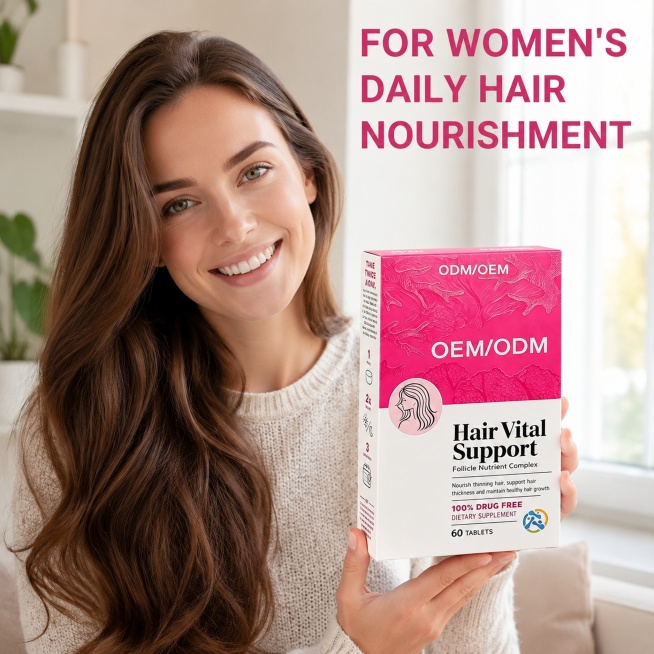 「图片1」，生成一套主图（10张），商品名称是OEM ODM Private Label Hair Growth Tablets for Women Vitamin C Biotin Promotes预览效果