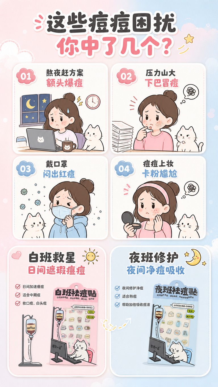 [商品] 使用【图1】两款痘痘贴包装小图作为解决方案展示；保留… - 图片创意预览