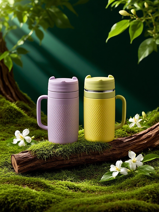 🌳水壶邂逅苔藓地，茉莉枯木共绘自然奇景🌸