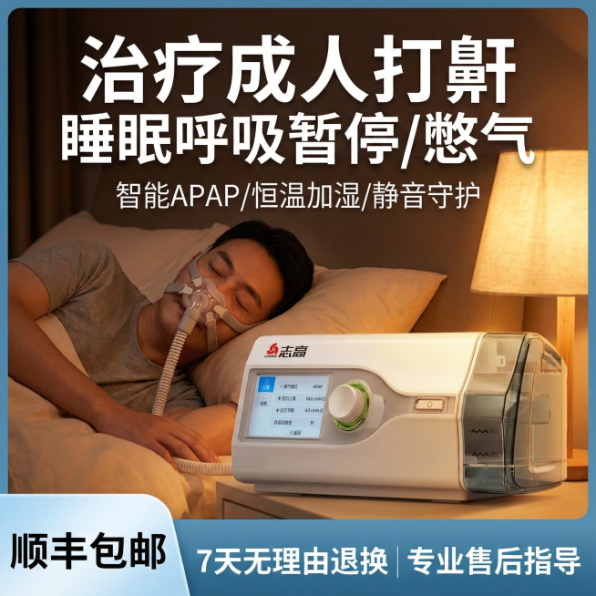 需要有成年人佩戴呼吸机鼻罩的场景，生成五张预览效果