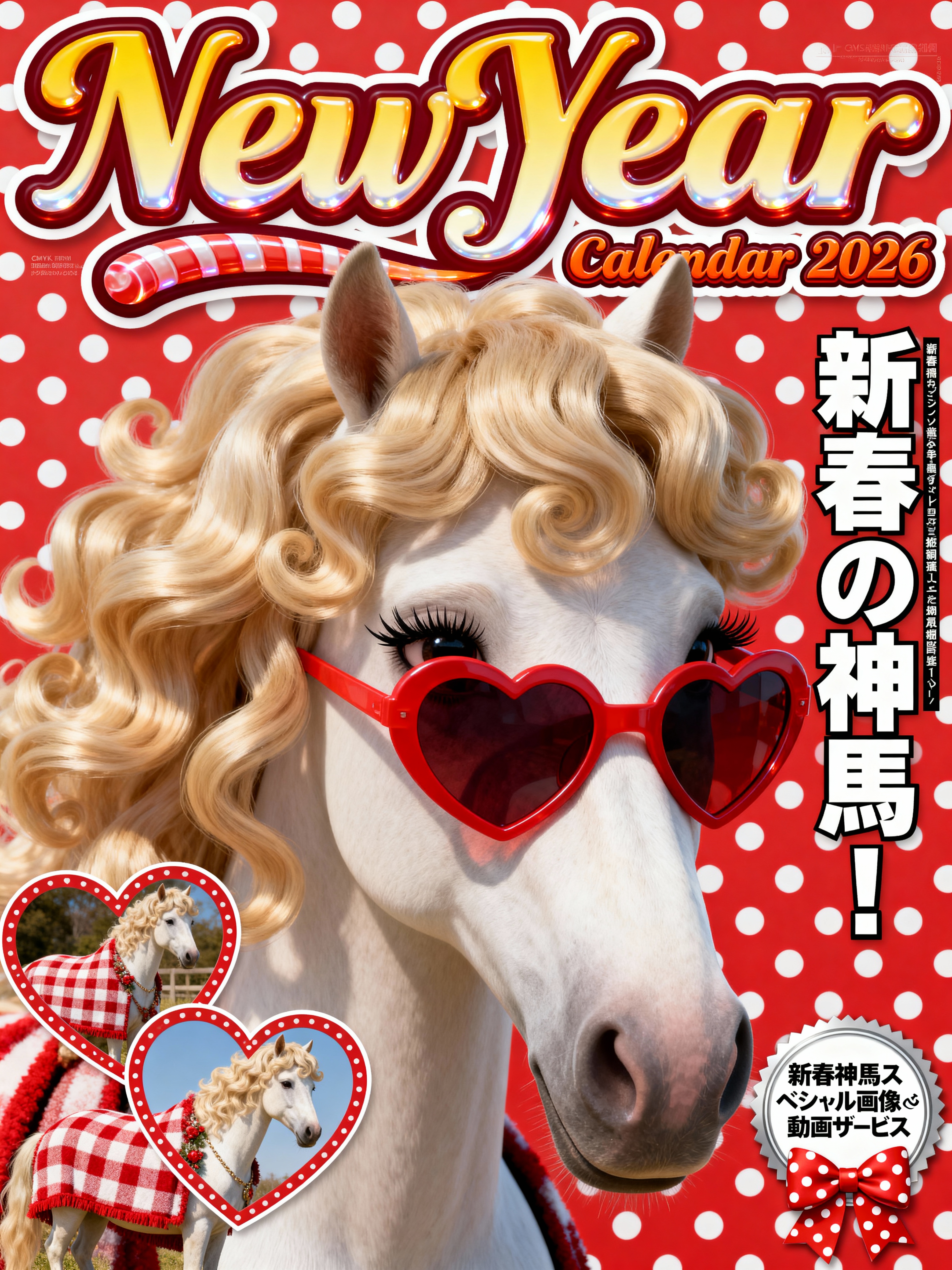 画面顶部横幅展示着巨大的艺术字标题 “NewYear”，采用典… - 图片创意预览