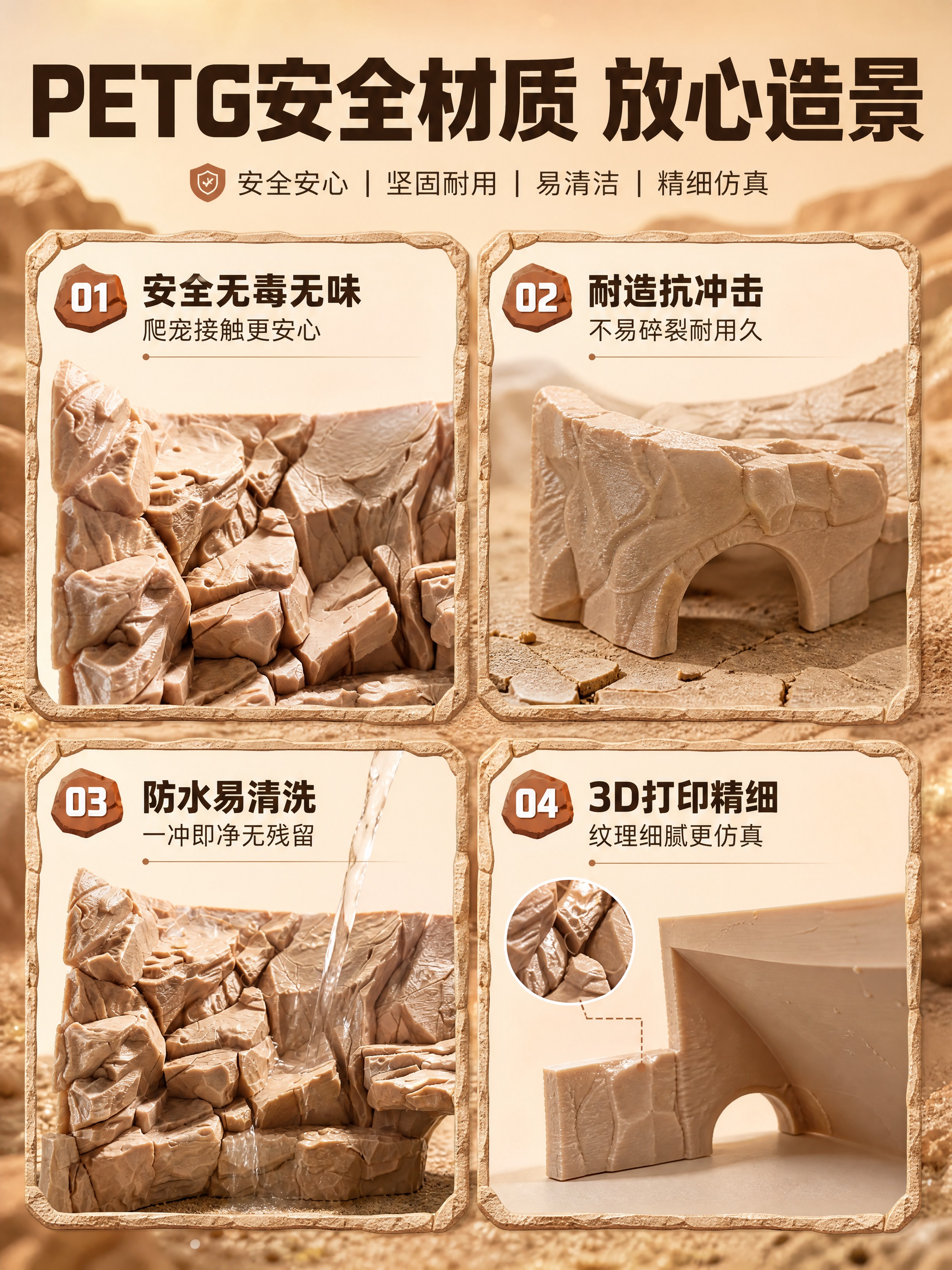 [商品] 使用【图1】【图2】仿真岩石造景板正背面图；保留岩石… - 图片创意预览