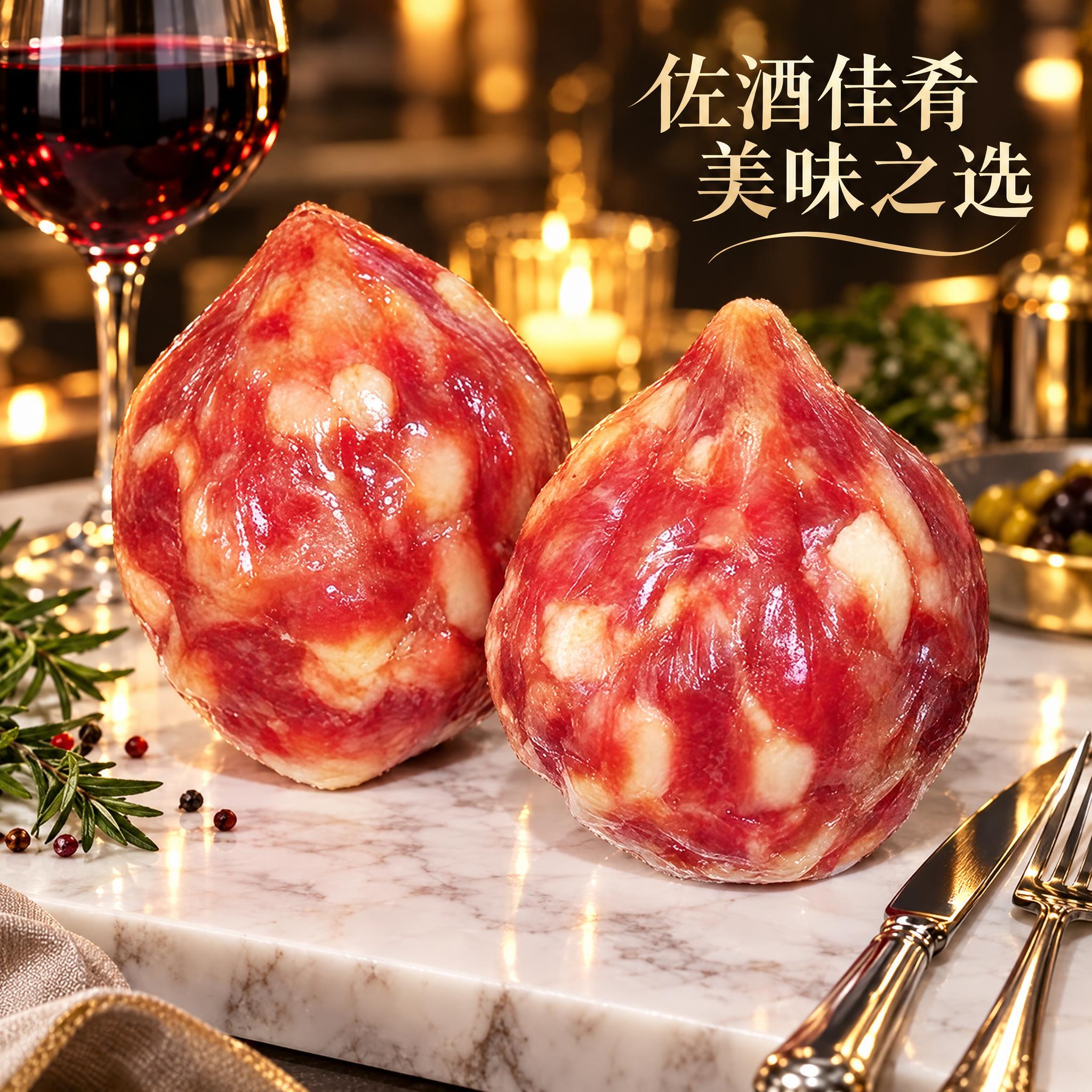 香肚电商详情图，1:1正方形构图，香肚产品占据画面大面积，保持… - 图片创意预览