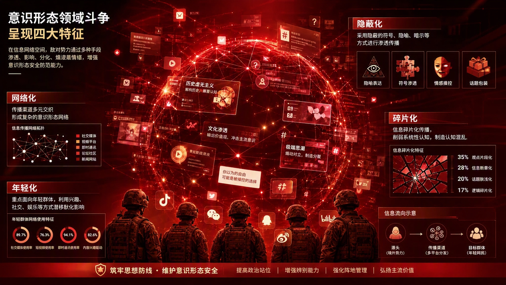 将图片下方的人物替换为部队战士形象，战士们穿着军装，保持背对镜… - 图片创意预览