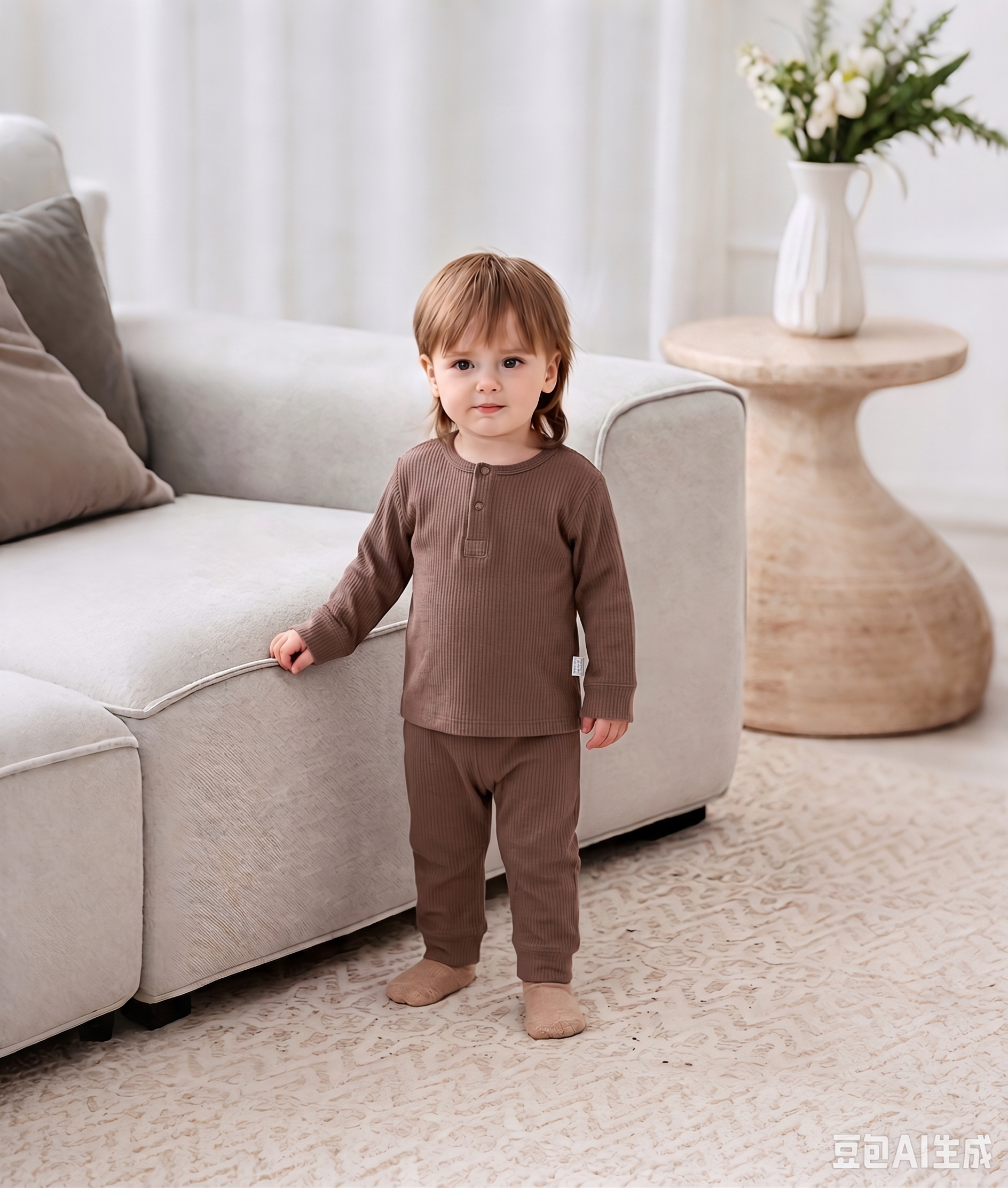 把图1模特的衣服替换成图2的衣服，保持图2衣服的颜色版型和面料… - 图片创意预览