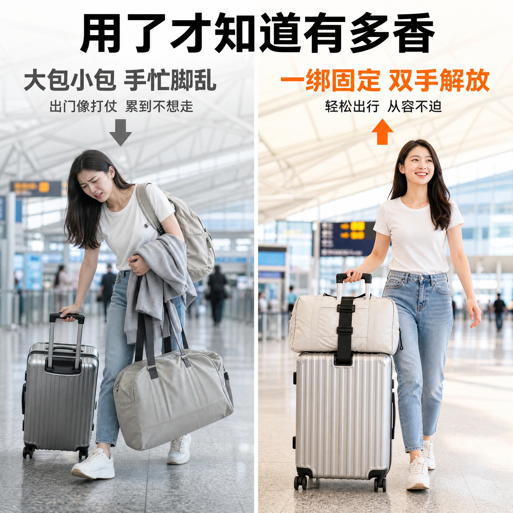 [主图-5] 前后对比图 使用前vs使用后 双手解放效果对比… - 图片创意预览