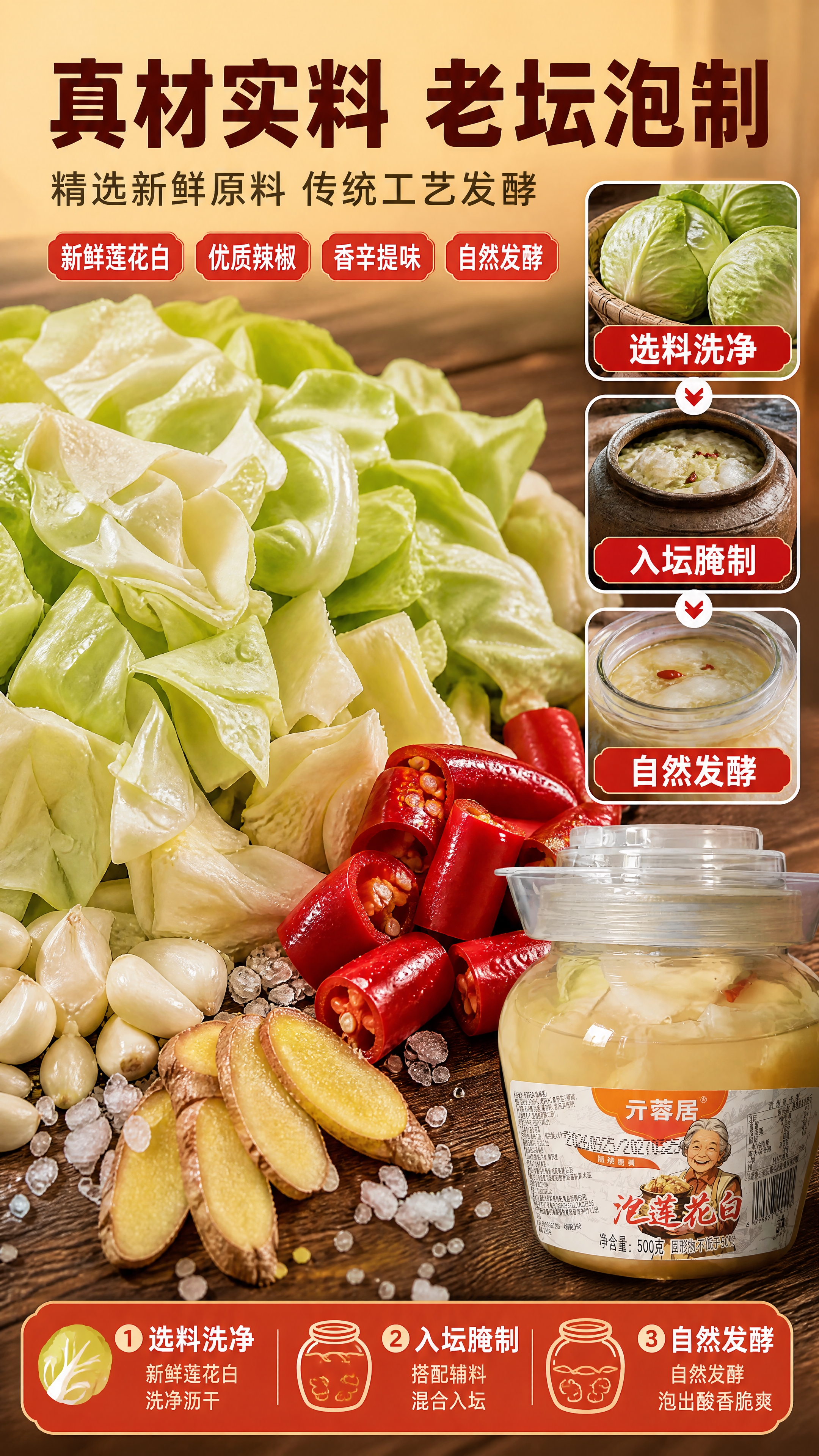 [商品] 成分/原料专张，产品包装仅作辅助露出；重点展示泡莲花… - 图片创意预览