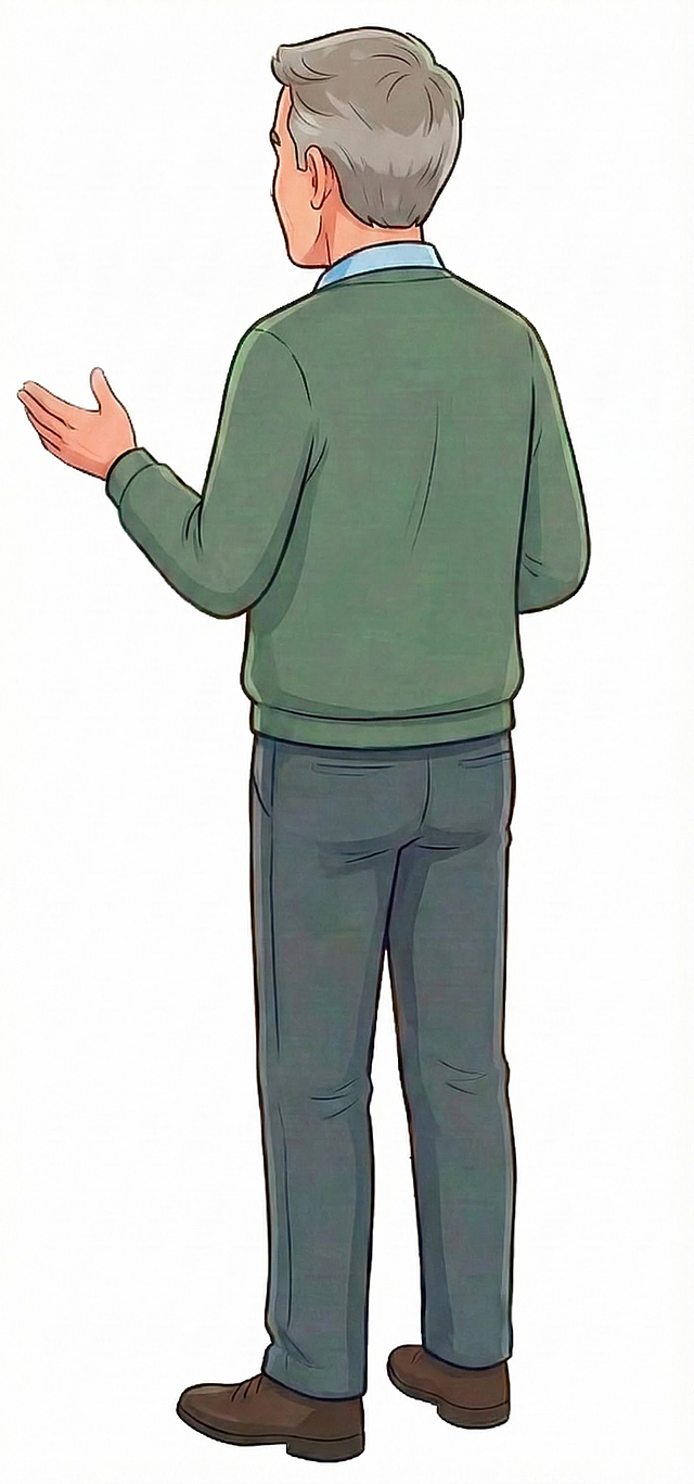 此人的背影