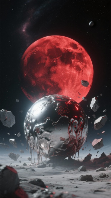 帮我生成50张关于月亮和星球的图片预览效果