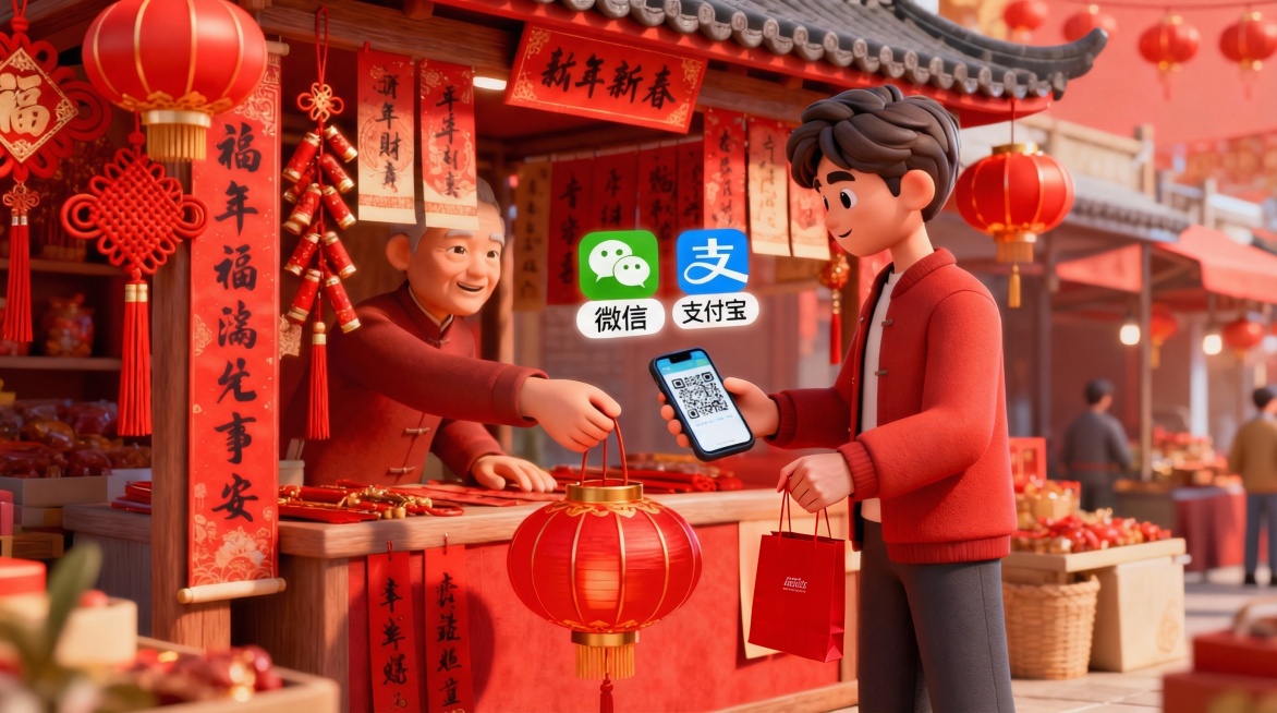 保持手部特征，手里提着一个红色购物袋预览效果