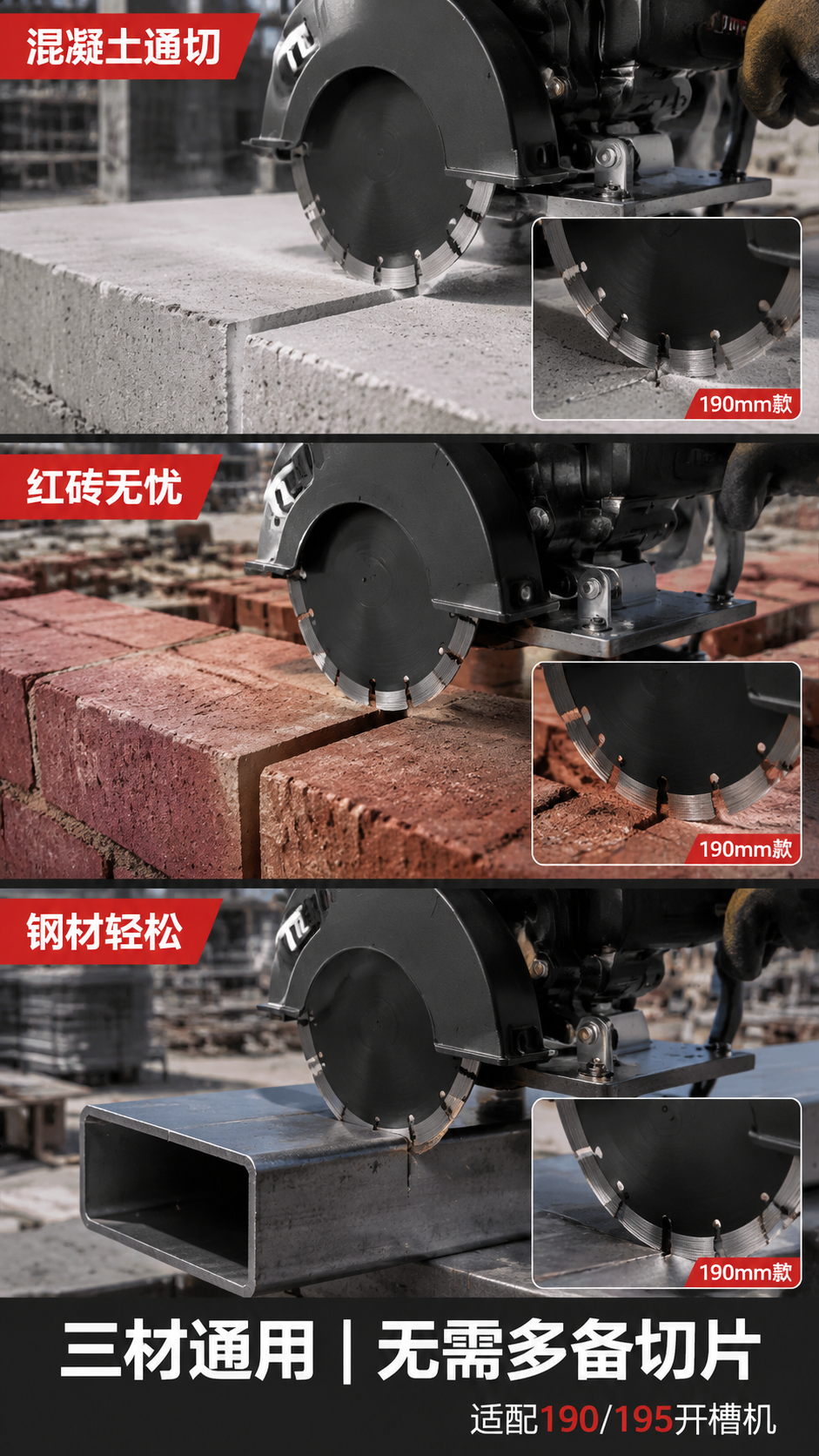 [第4屏] 三材通用能力图-混凝土/红砖/薄壁钢实拍三宫格。\… - 图片创意预览