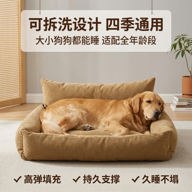 [垫图] https://gdesign-dam-hz.dancf.com/35917274432134263/9839119662eb4d6f92e7a5cb324488d2.png，灯芯绒沙发狗窝预览效果