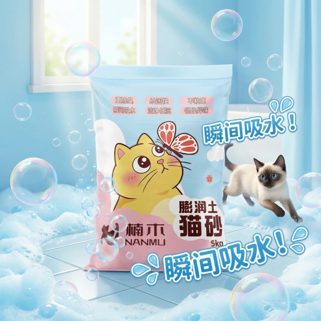 我是在拼多多卖猫砂的 帮我做10张主图 可爱一点预览效果
