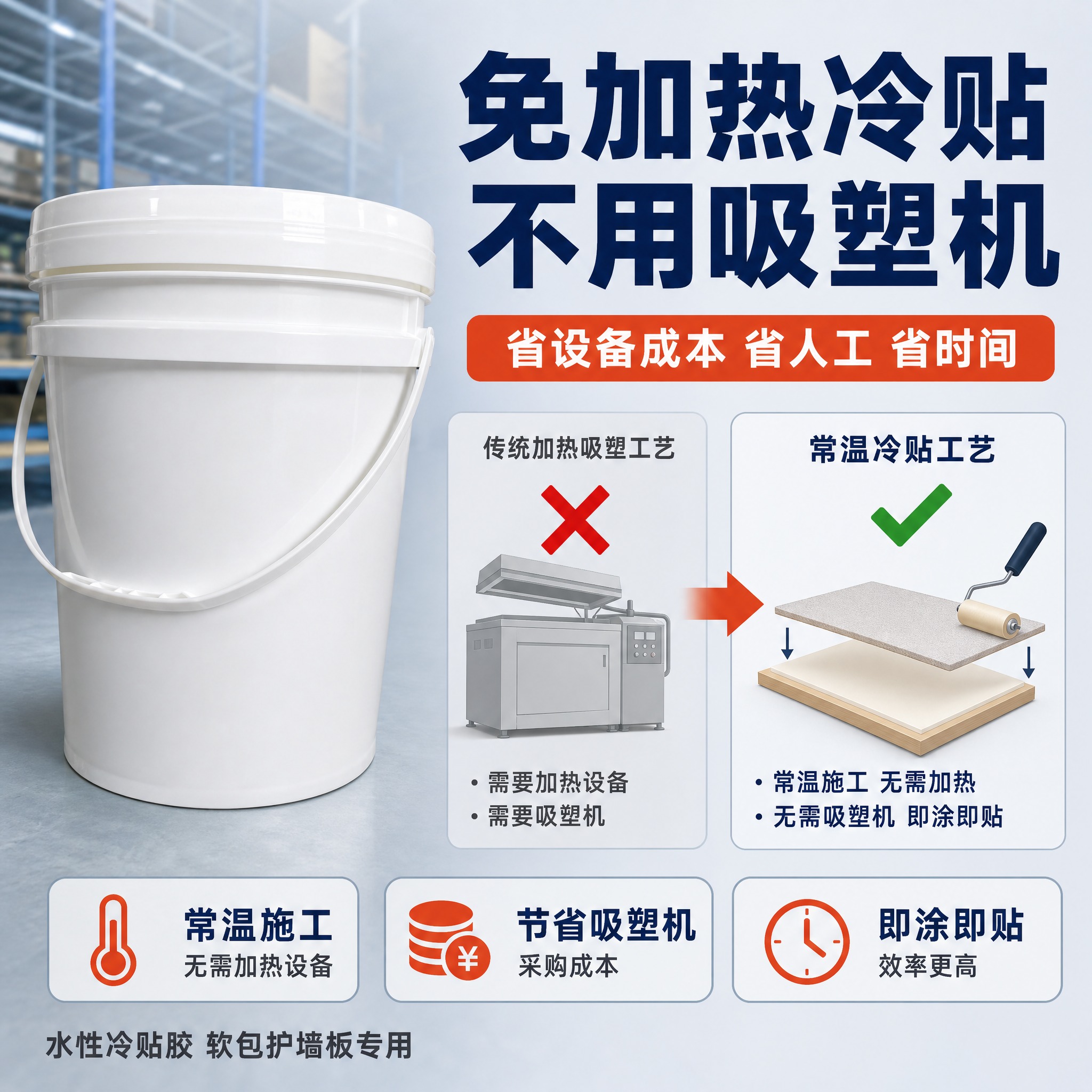 [主图-2] 水性冷贴胶 软包布艺常温贴合胶 核心优势展示，突… - 图片创意预览