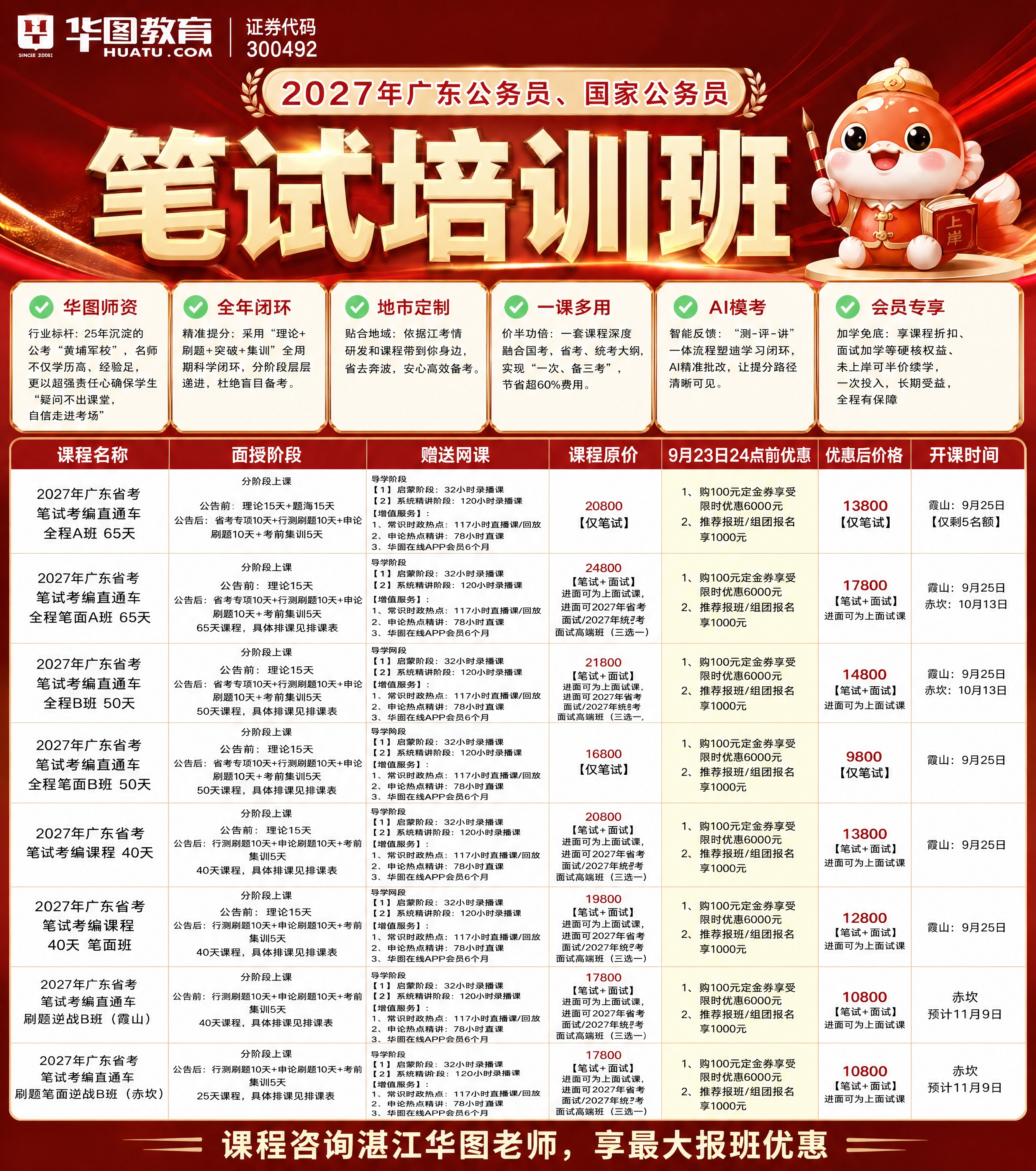 修正海报中课程表格的课程名称列，按照以下正确名称逐一修改，其他… - 图片创意预览