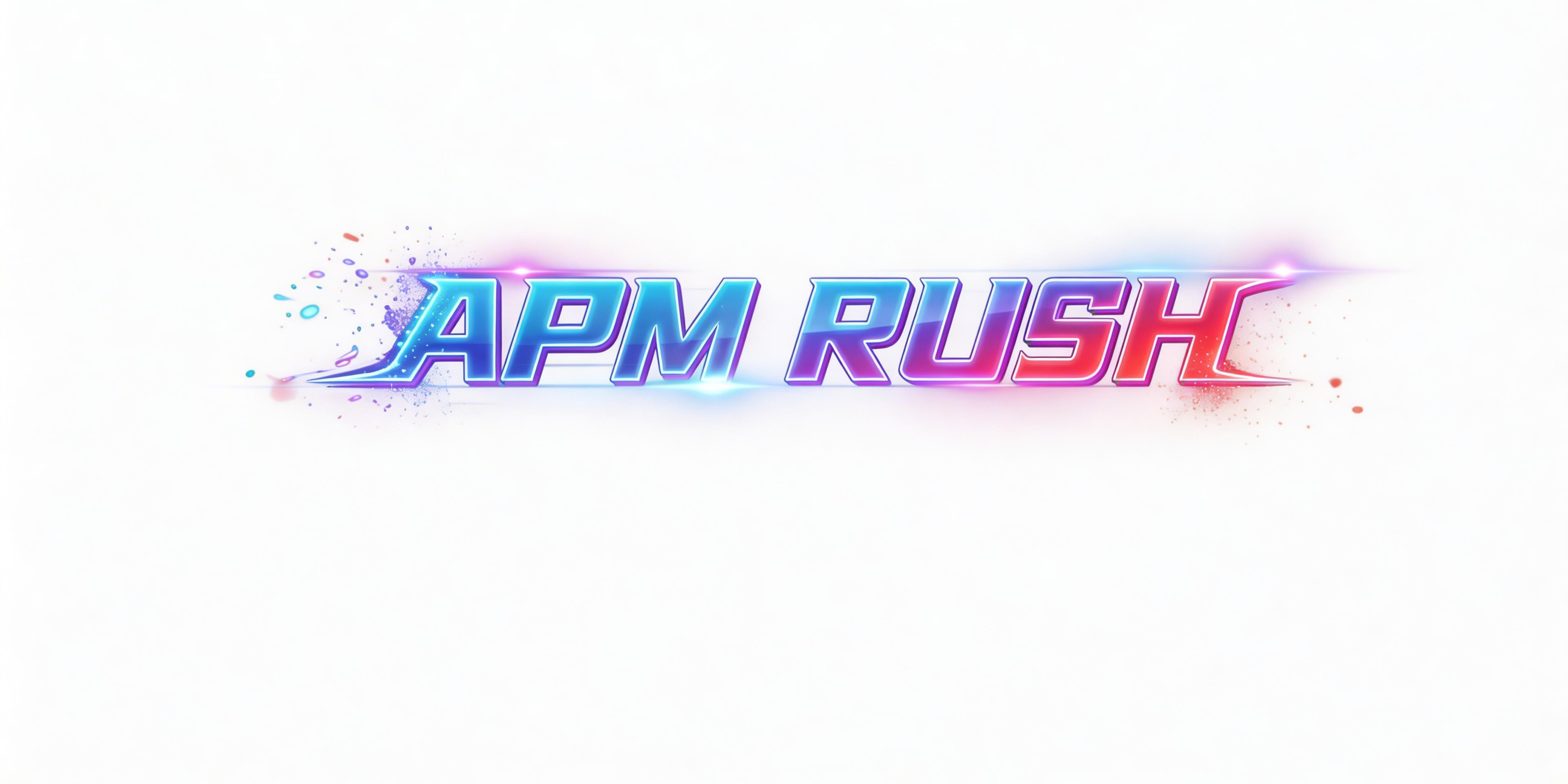 抠出图内文字"APM RUSH"以及周边发光颗粒和光效，去除灰… - 图片创意预览