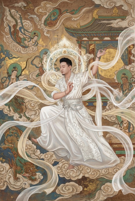 做一张飘逸的敦煌飞天预览效果