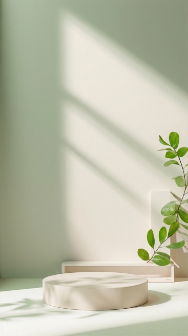 在画面中添加一个适配场景的简约浅色展示台子，风格与现有画面统一预览效果