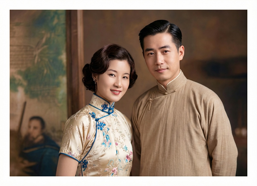 将图片变成现代高清鲜艳的彩色照片，消除边缘陈旧的痕迹变成白色预览效果