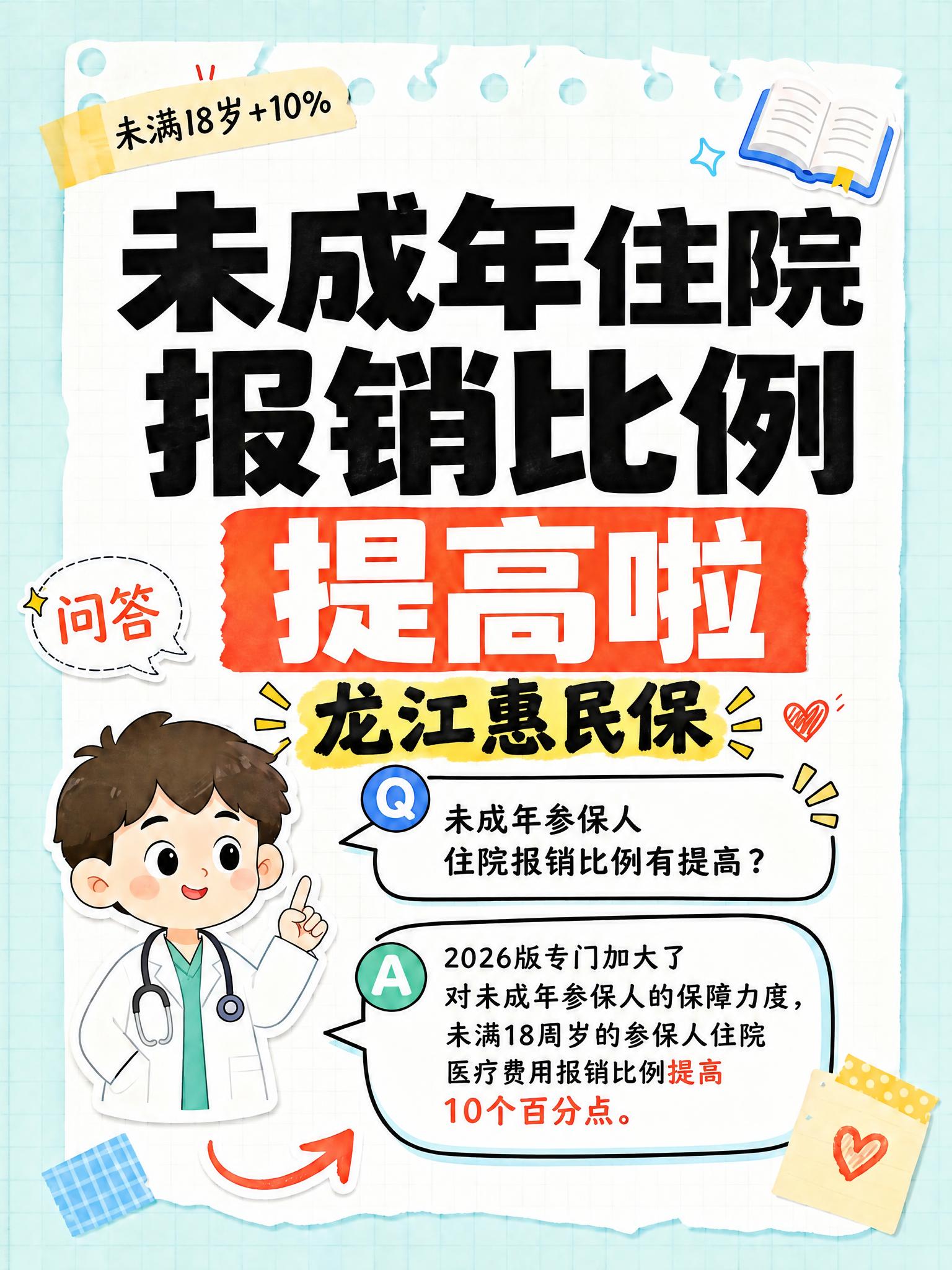 将图中黄色便签条上的文字“2026版龙江惠民保小课堂”修改为“… - 图片创意预览