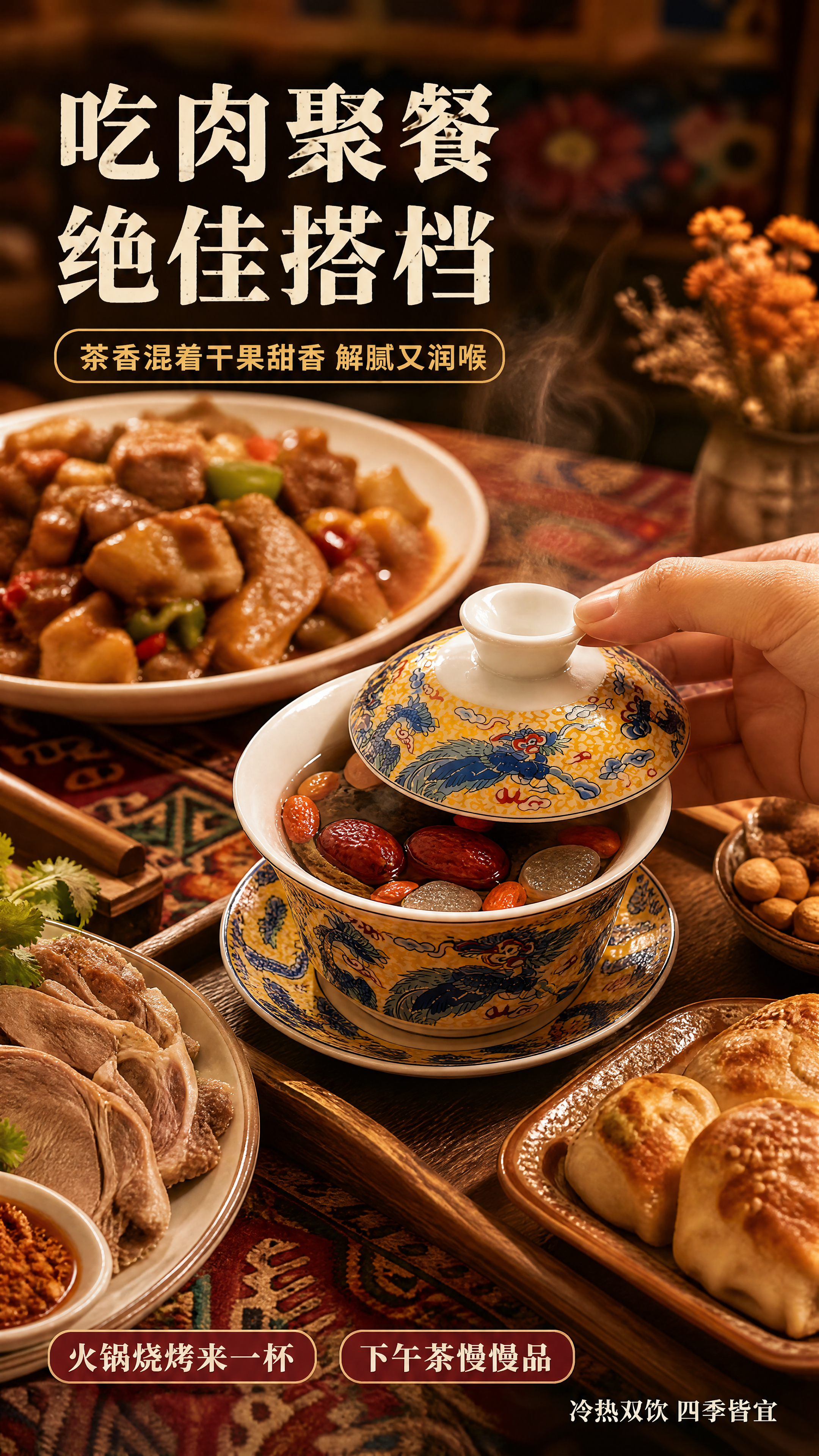 [第4张] 场景种草-田园小农三炮台吃肉聚餐绝佳搭档。本张使用… - 图片创意预览