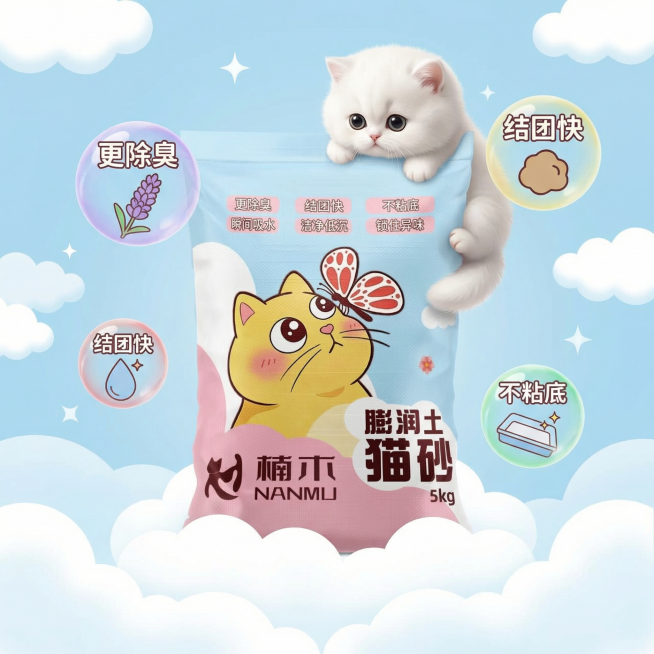 我是在拼多多卖猫砂的 帮我设计十张主图 可爱一点 最好有小猫预览效果
