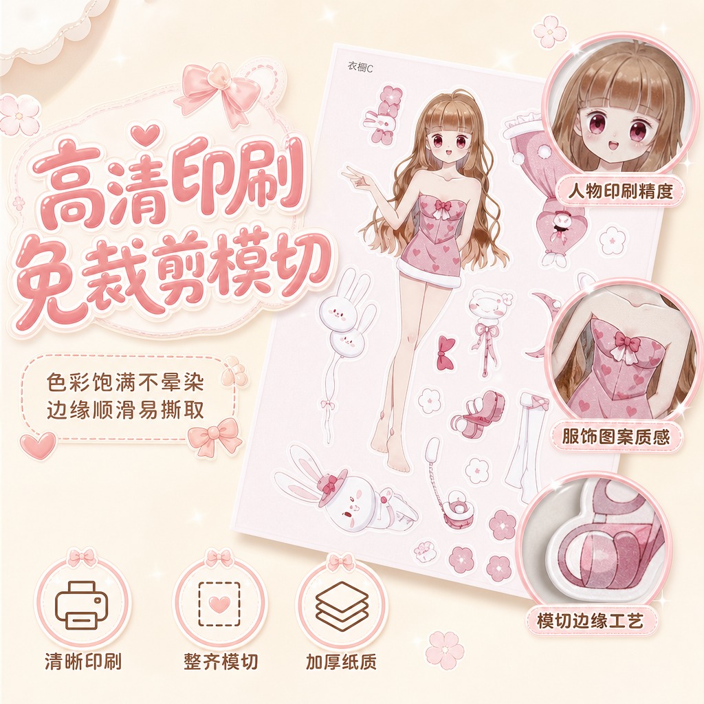 [主图-3] 细节工艺 品质展示。 [统一基调] 甜美可爱奶油… - 图片创意预览