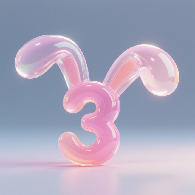 生成一个3D半透明兔耳朵预览效果