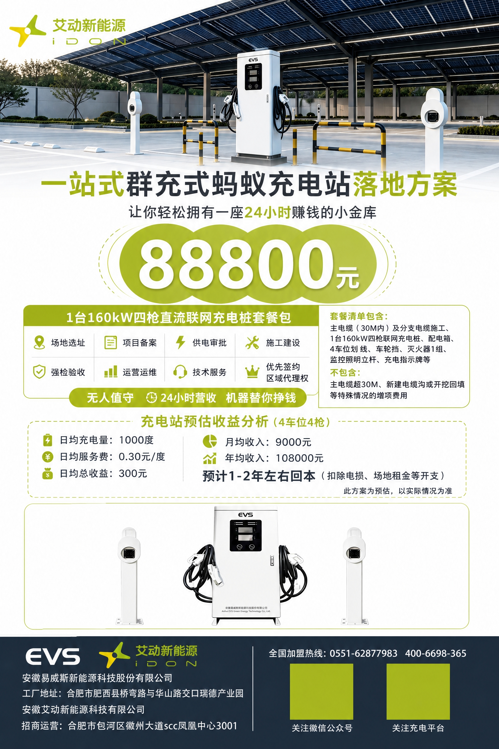 基于图一（顶部有艾动新能源logo和充电桩场景图的单页），将页… - 图片创意预览