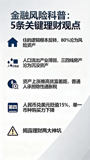 只保留图片里的五个大标题大字，去掉底部多余的小字和重复文字，整体排版干净简洁，保留原低饱和度专业金融风格预览效果