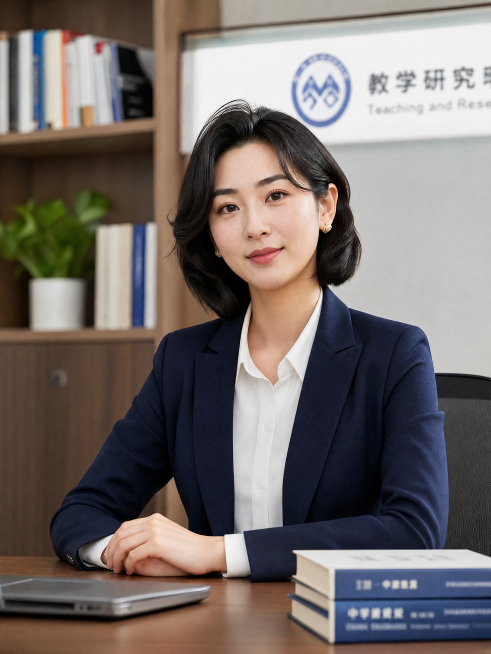 原创AI老师职业照，不侵权，专业商务风格，正式职场背景，专业摄影师光影，高质量专业肖像，符合职业形象标准，原创AI生成，与第一张不同的人物形象预览效果