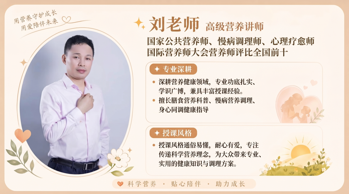 设计一张横版师资个人介绍卡，风格与参考图https://0.jpg保持一致，采用暖米色清新治愈风格。左侧椭圆形头像区域放置照片https://gdesign-dam-hz.dancf.com/3652预览效果