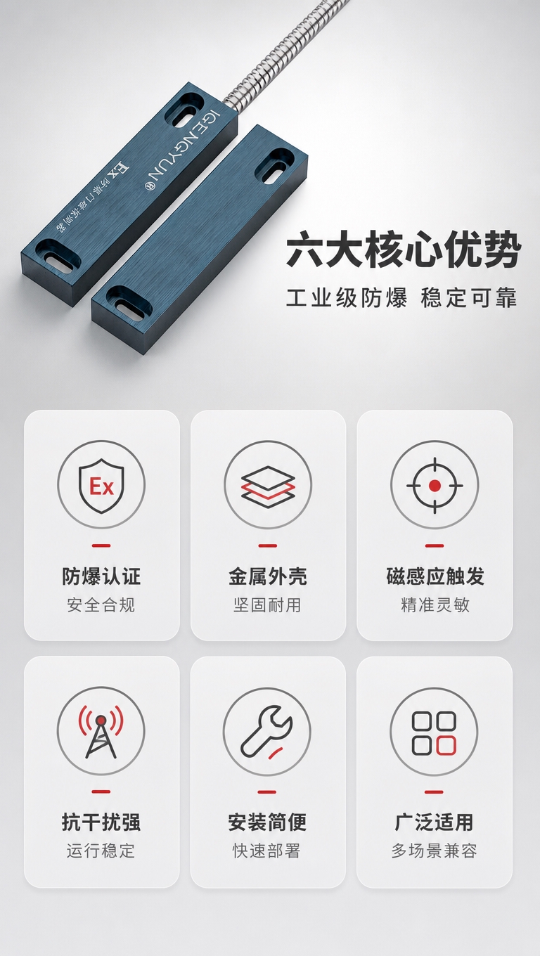 [商品] 使用【图1】防爆门磁探测器；保留深蓝灰金属外壳、IG… - 图片创意预览