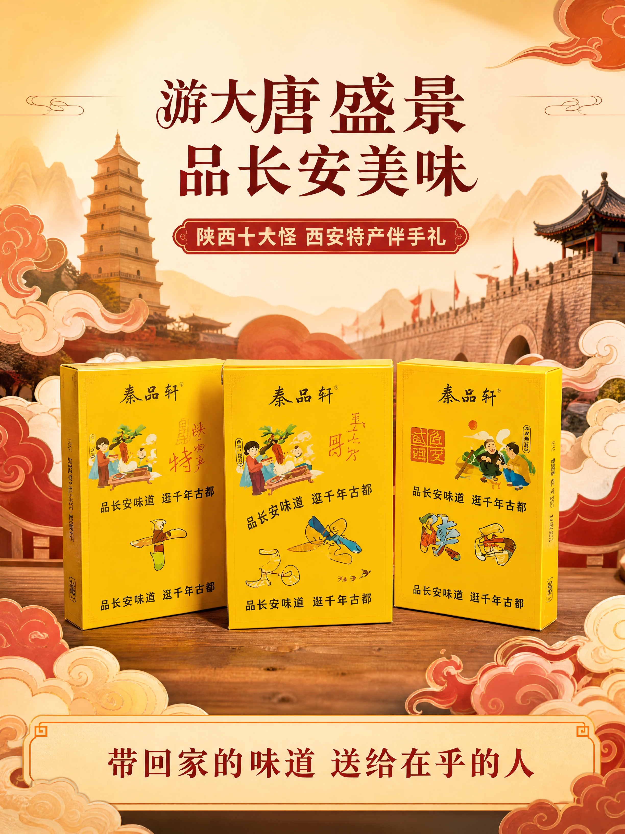 [商品] 使用【图1】陕西十大怪黄色礼盒三盒组合；保留礼盒外观… - 图片创意预览