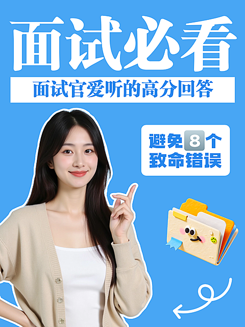 面试技巧小红书人物封面求职春招