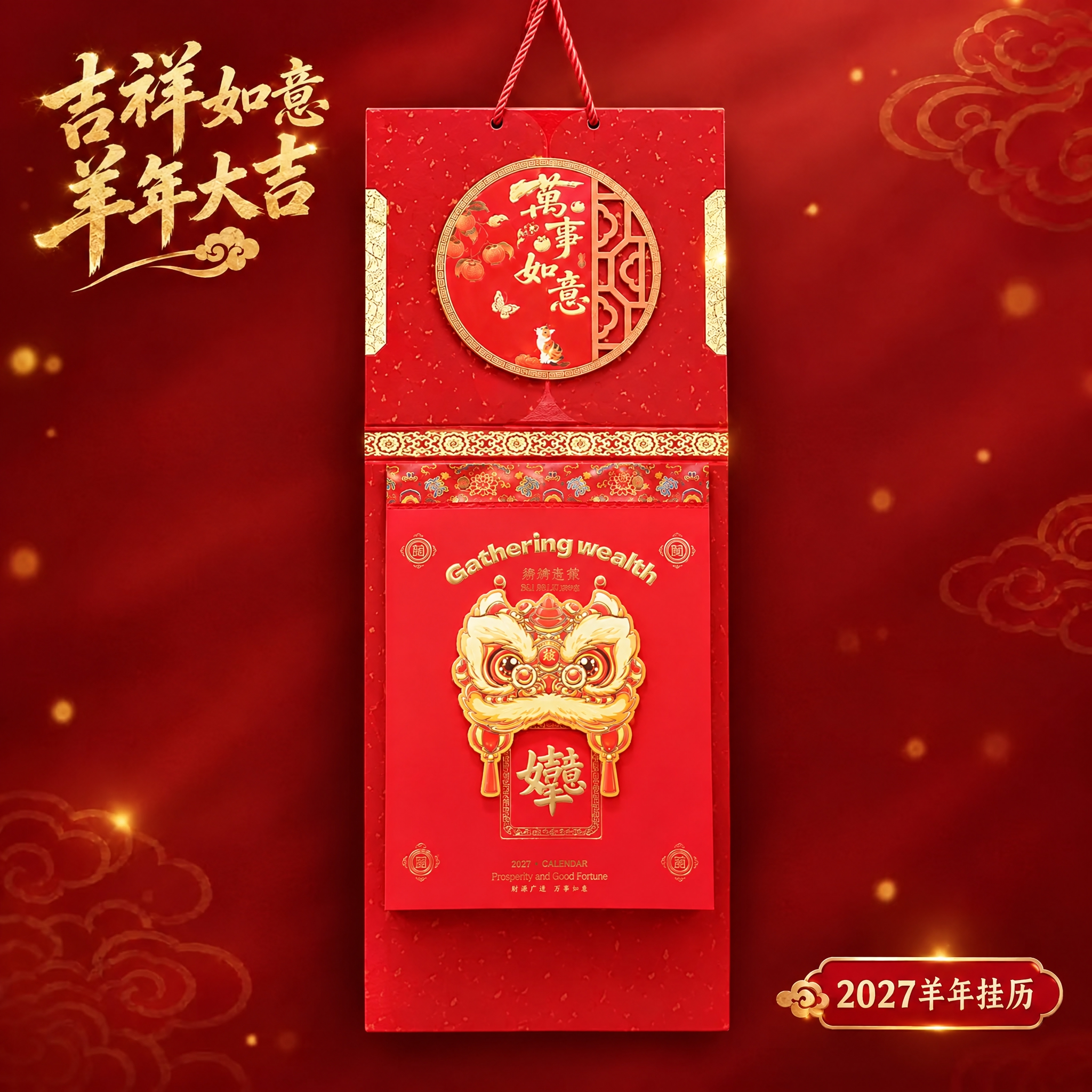 将图二的产品（下方是羊年吉祥祥字图案的万事如意带板款）替换为图… - 图片创意预览