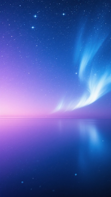 深邃夜空中布满璀璨闪烁的星星，形成渐变的星空背景，从上至下呈现深蓝、靛蓝、紫色到粉紫色的柔和过渡，右侧有一抹明亮的蓝白色星云状光带，整体画面宁静悠远，充满梦幻般的宇宙氛围。预览效果