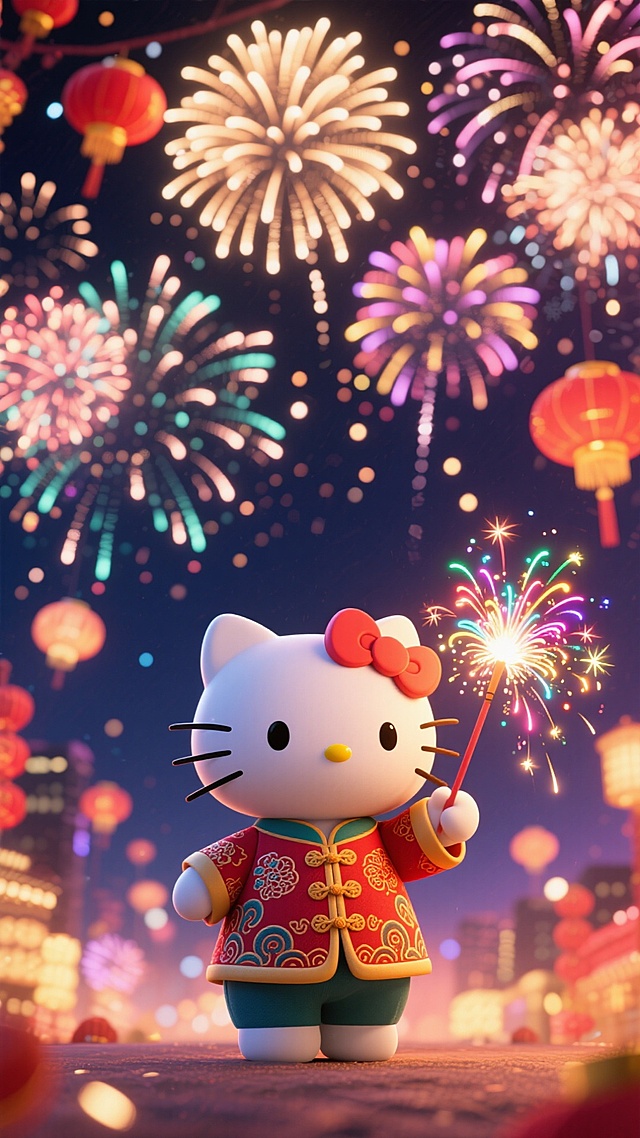 新年Kitty壁纸
