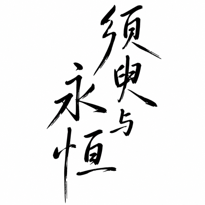 将背景改为纯白色，文字颜色改为纯黑色，保留原来的毛笔书法笔触和排版，保持高清质量预览效果