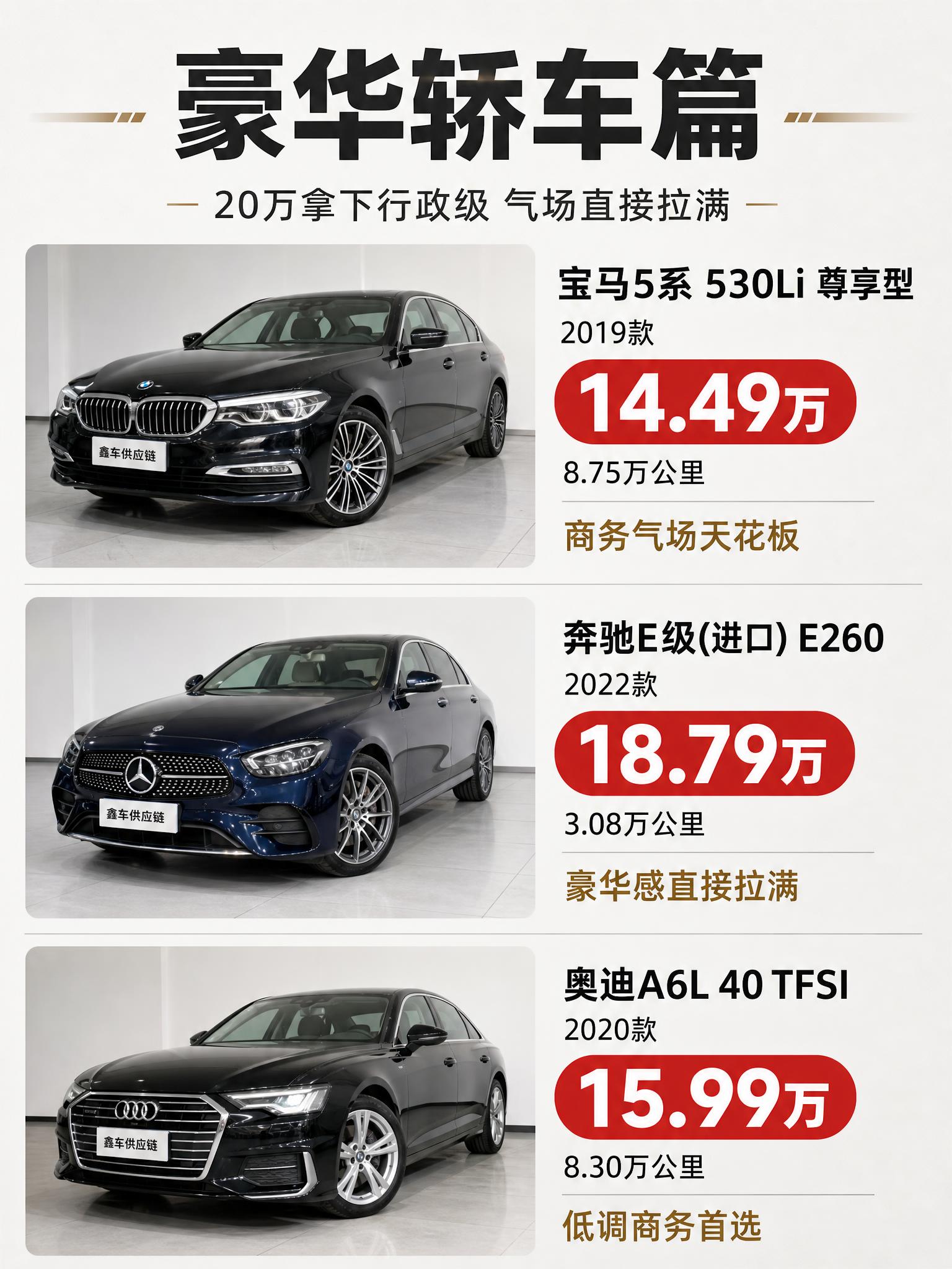 小红书笔记配图，豪华轿车篇车型推荐图，杂志海报风格，版式精美，… - 图片创意预览
