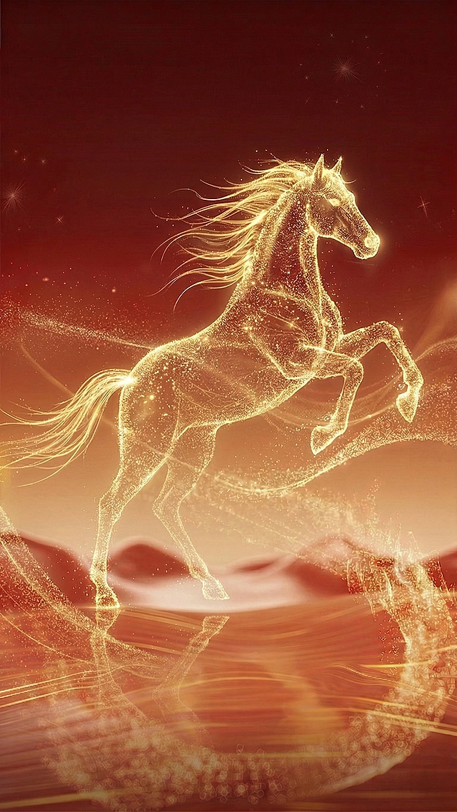 把金色的龙改成金色的马